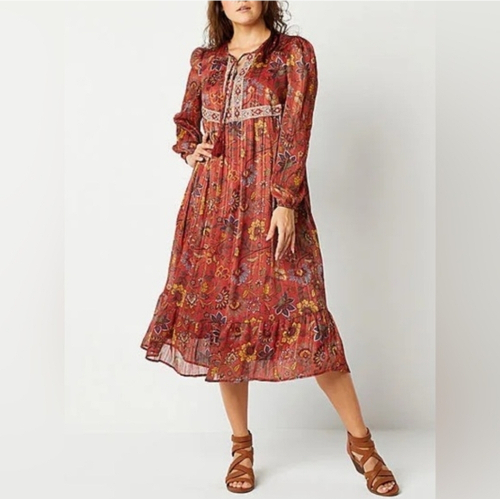 XXL Size Frye and Co Boho Dress Womens Bohemian Floral Summer